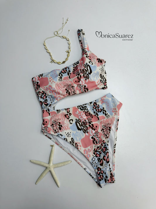 Enterizo rosa salvaje