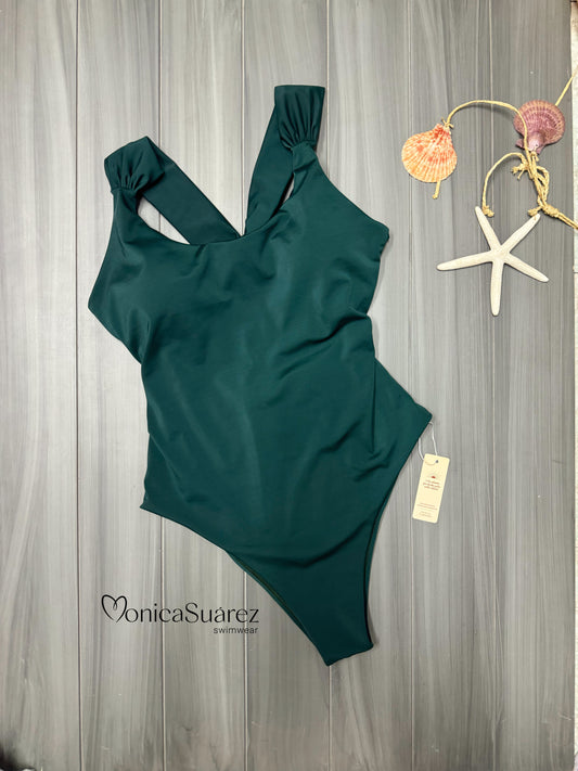 Enterizo esmeralda tropical