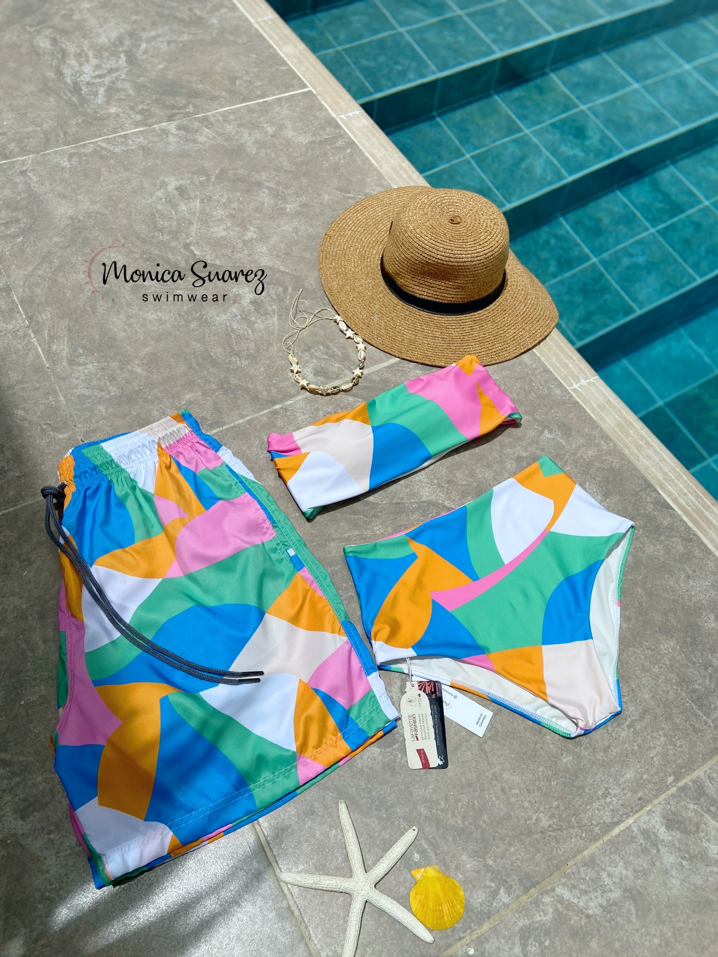 Dúo Pintura Abstracta 2 - Trajes de baño en Colombia