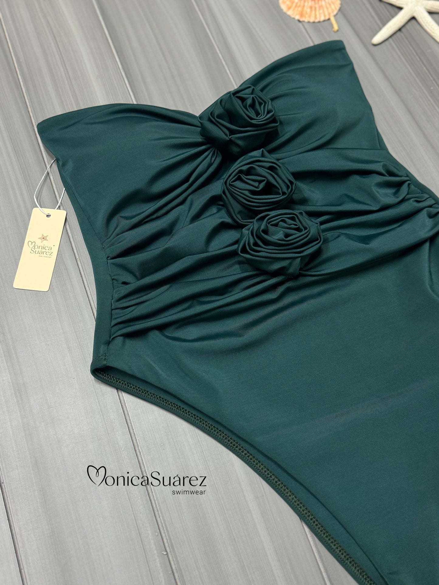 Enterizo rosa esmeralda