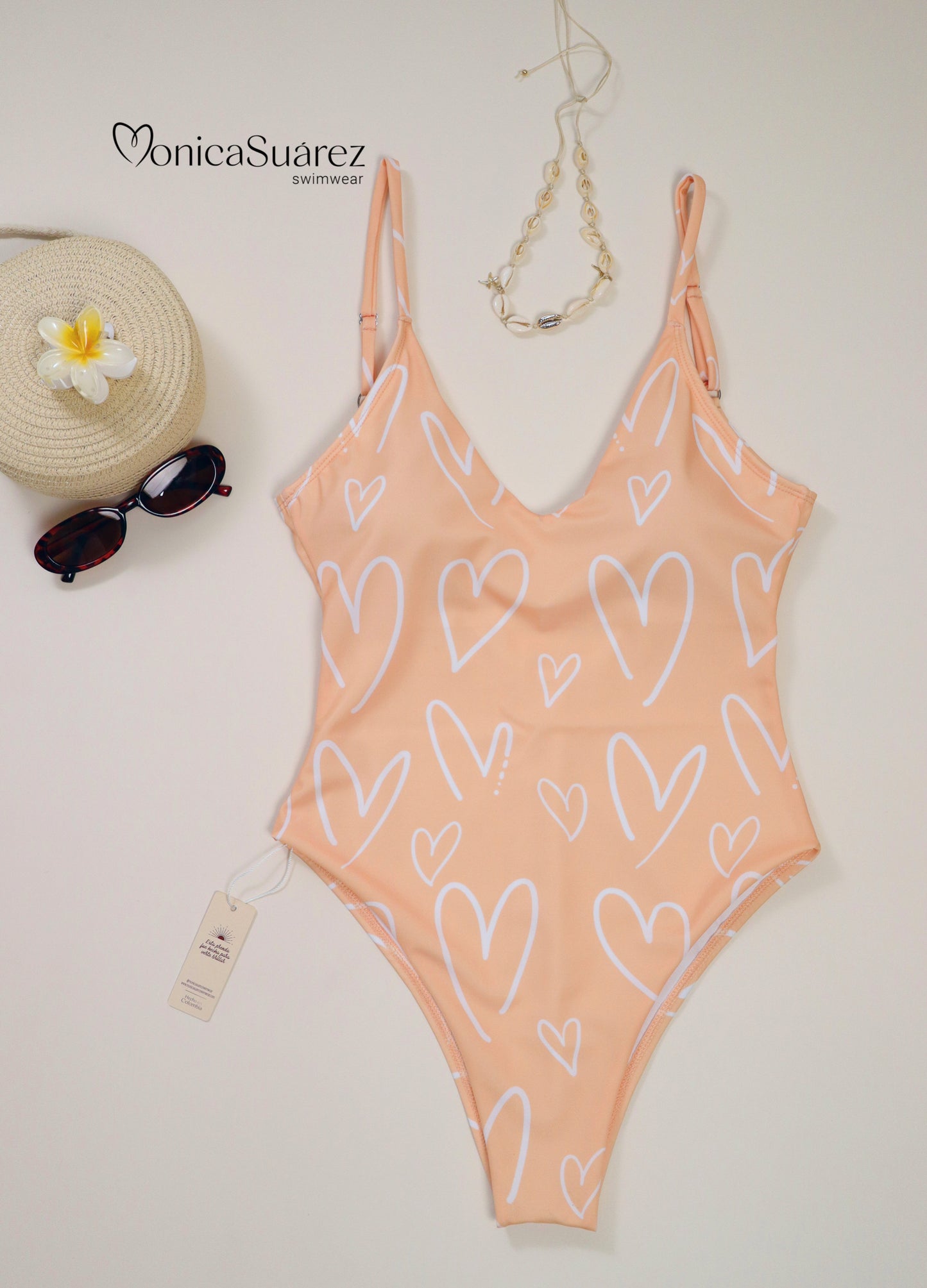 Enterizo Corazón Peach