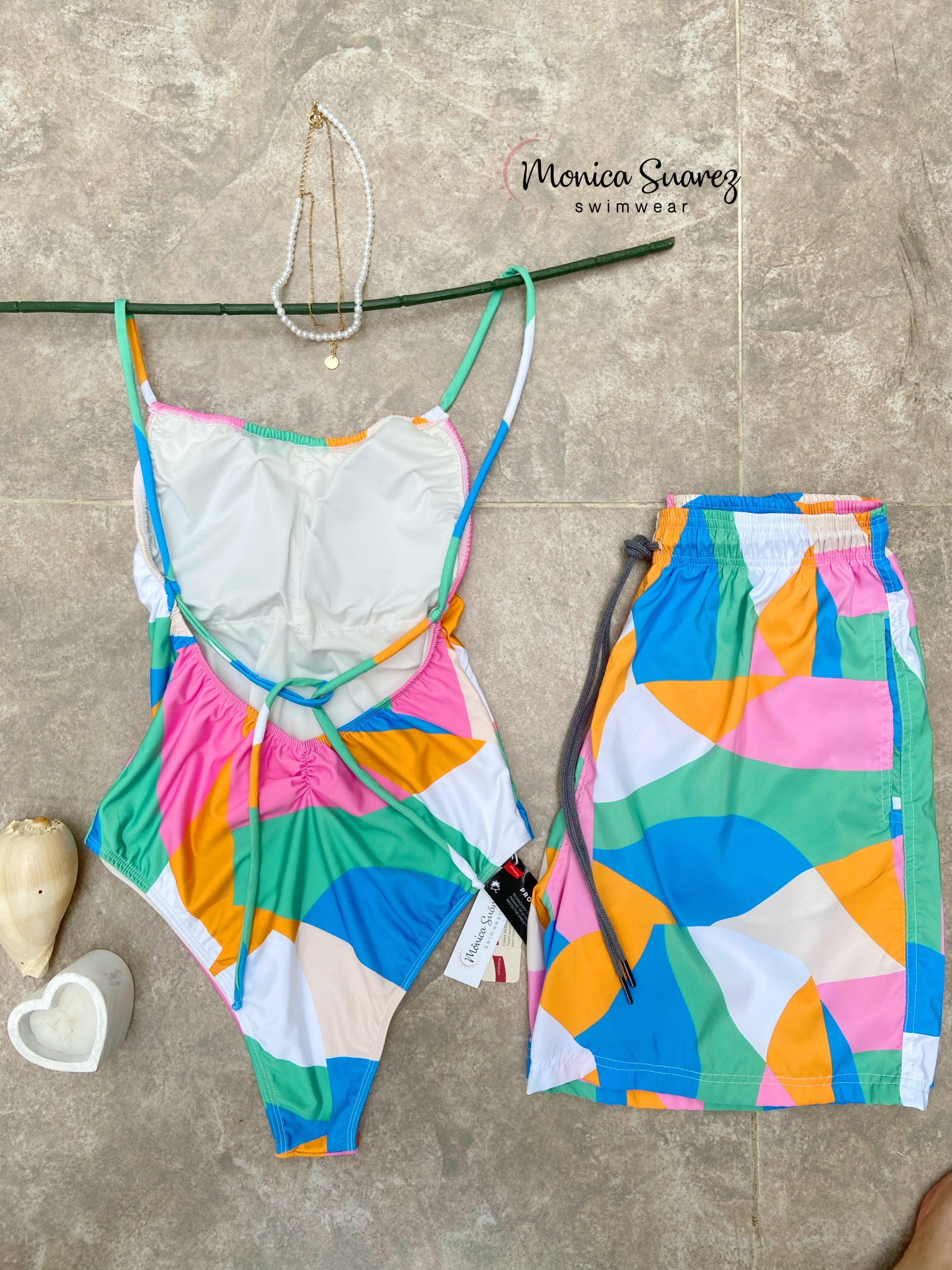 Duo Pintura Abstracta - Trajes de baño en Colombia