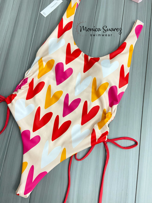 Enterizo corazones - Trajes de baño en Colombia
