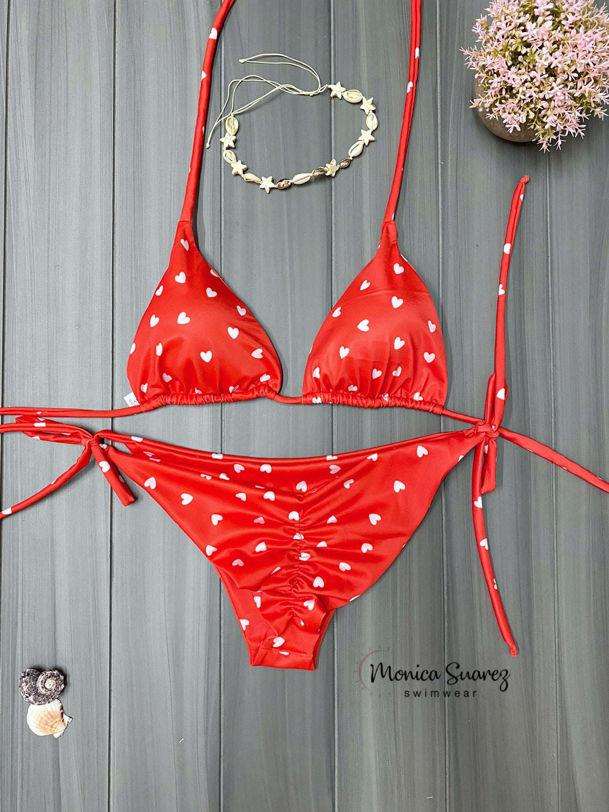 Bikini corazones blancos - Trajes de baño en Colombia