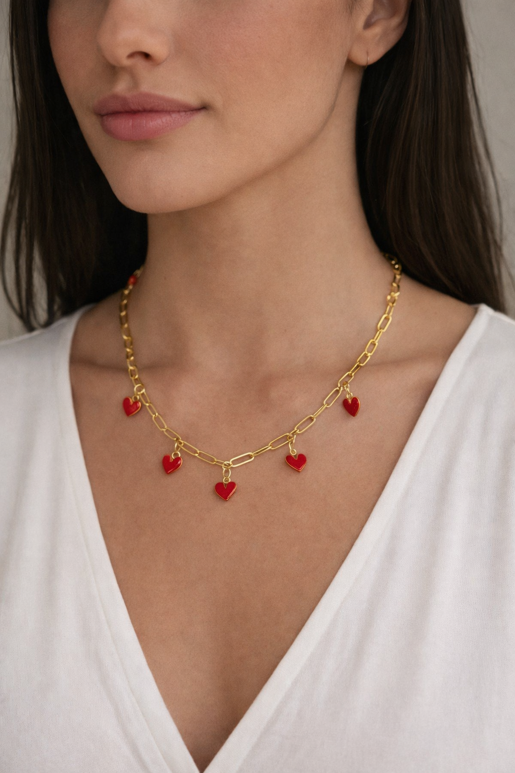 Cadena Corazón Coral