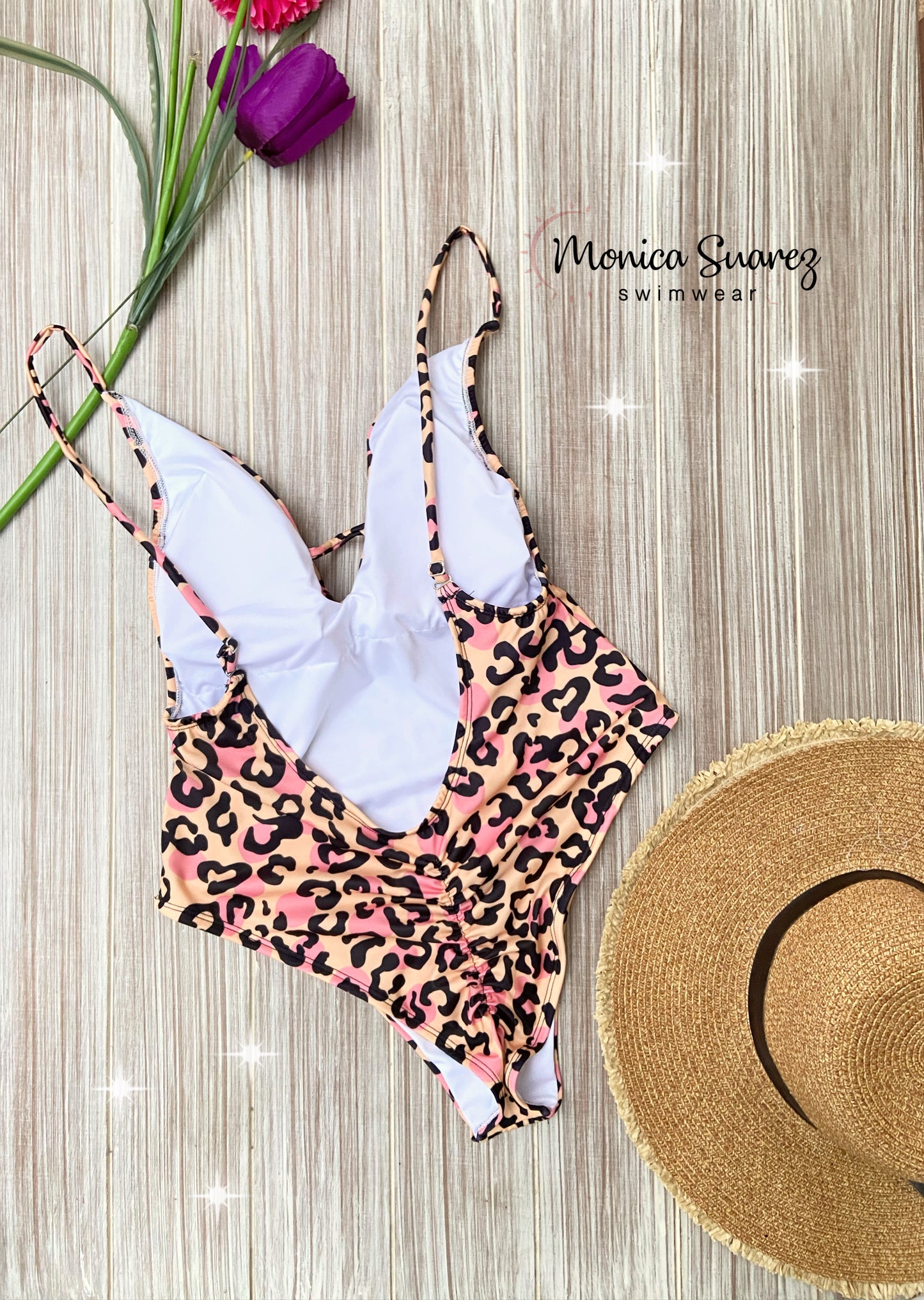 Enterizo Animal print rosa